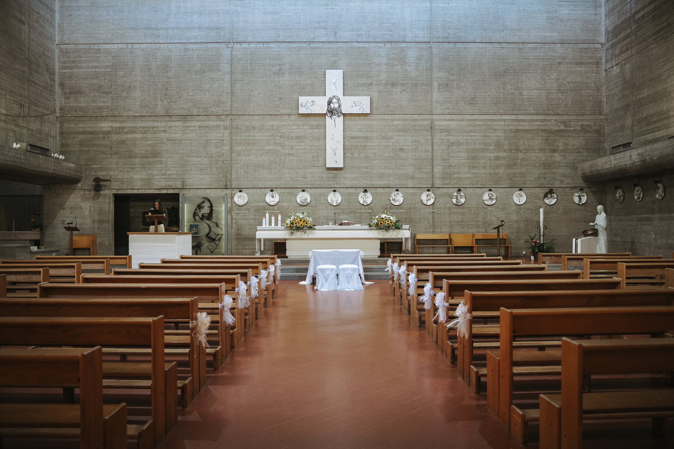 La chiesa prima della cerimonia
