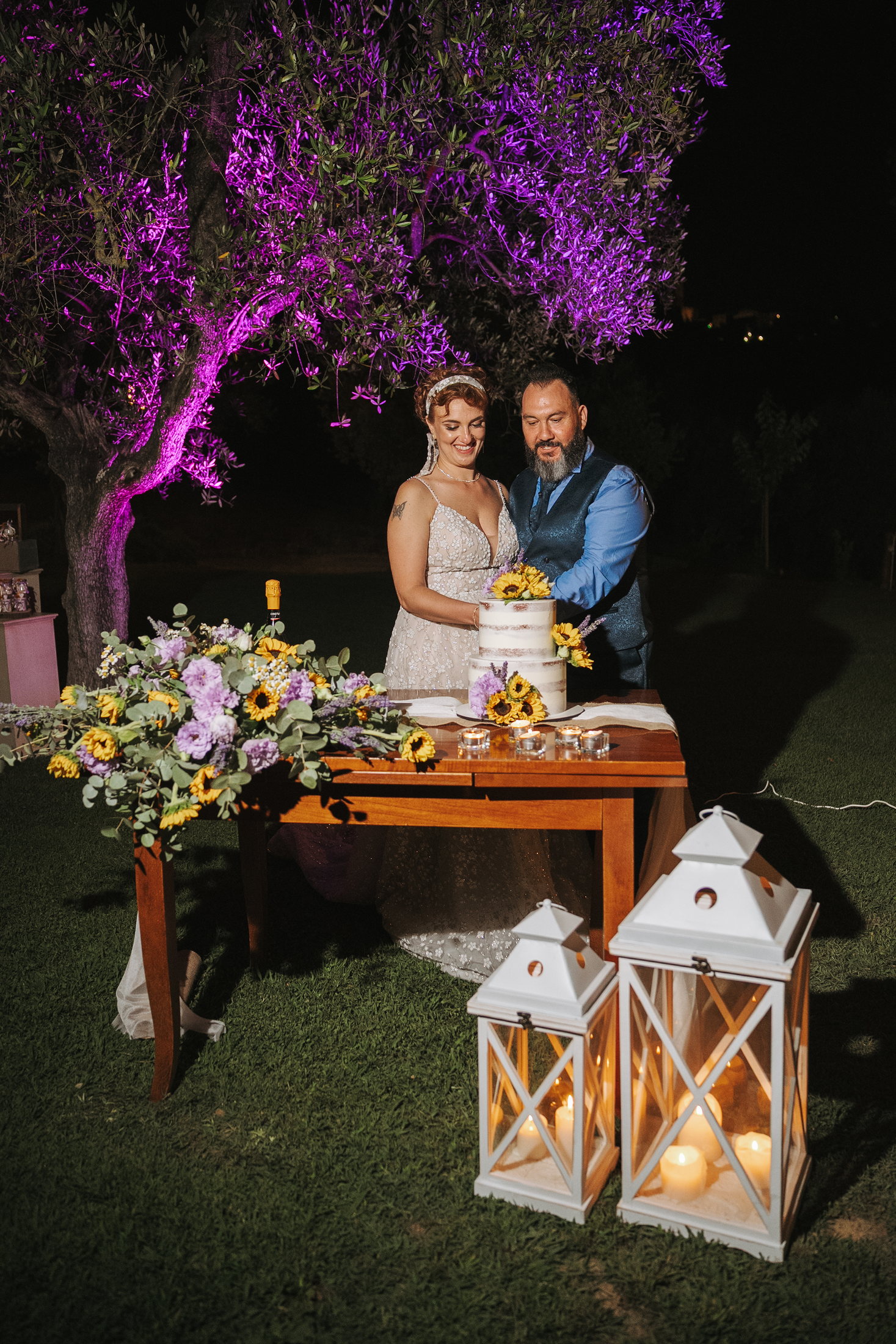 Marta e Marco al taglio della torta