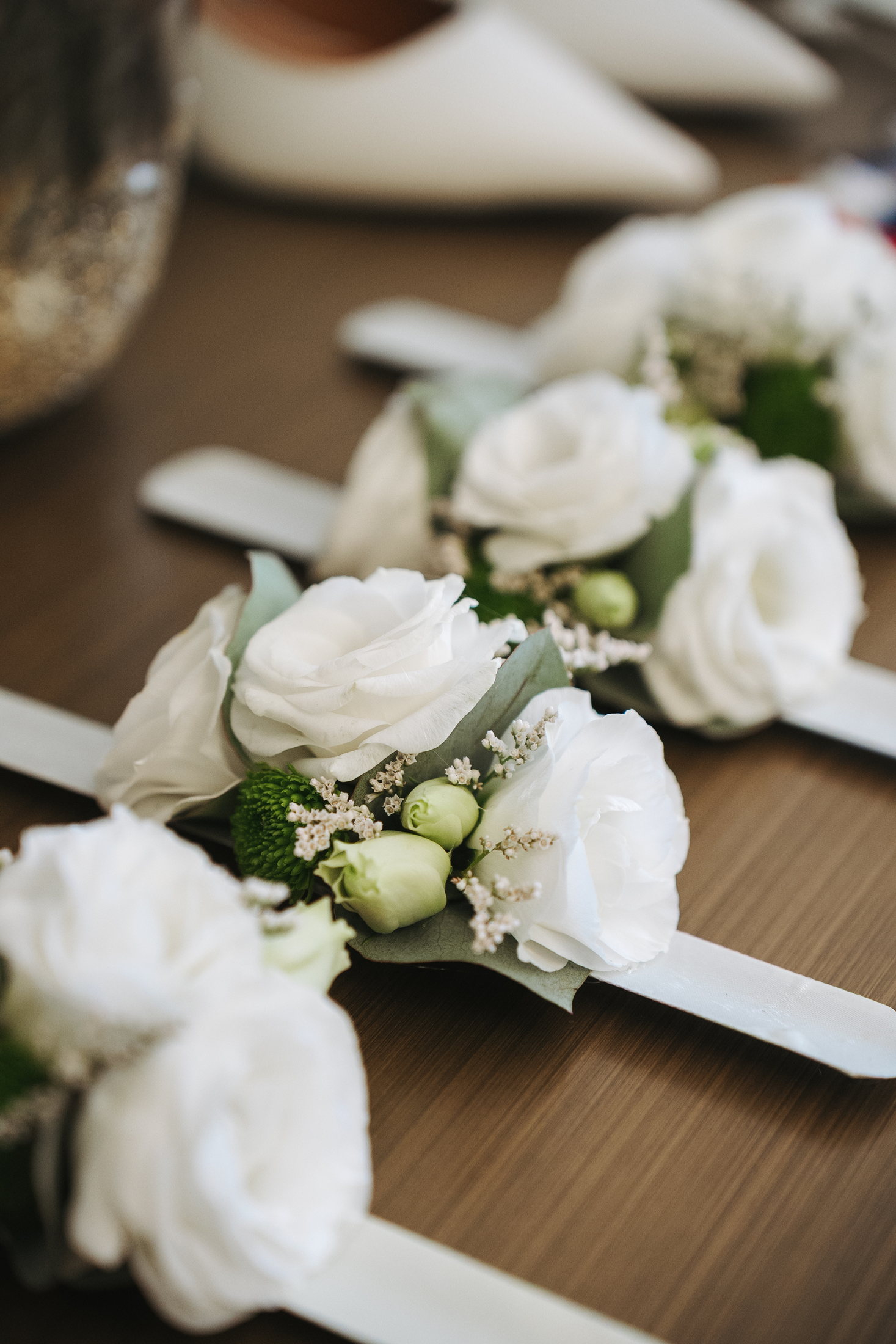 Il bouquet di Giulia durante i preparativi